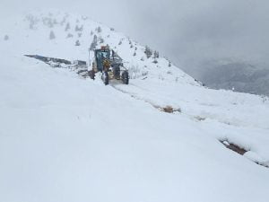 Antalya’da Nisan ayında karla çaba çalışması