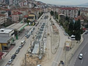 Kuruçeşme tramvayda ray imalatı tamamlandı