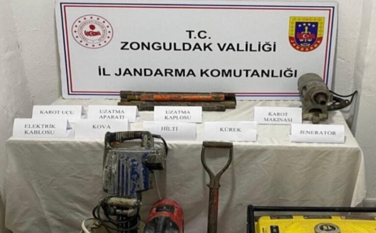 Çaycuma’da kaçak kazı operasyonu