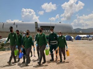 Cif 55 Çadır Kentte Hayat Alanlarının Paklığı İçin Çalışıyor