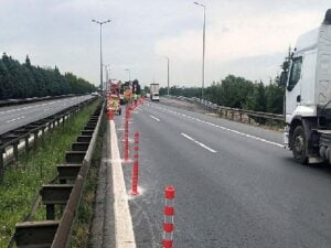 Stadyum yolu için TEM’de çalışmalar başladı