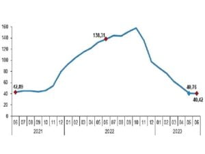 Yurt İçi Üretici Fiyat Endeksi (Yİ-ÜFE) yıllık %40,42, aylık %6,50 arttı