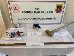 Gökçebey’de kaçak kazı operasyonu