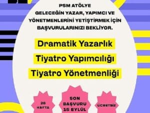 Tiyatroya genç yetenekler kazandırma maksadıyla Mey|Diageo iş birliğinde düzenlenen PSM Atölye yeni periyot müracaatlarını bekliyor!
