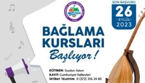 BAĞLAMA KURSU MÜRACAATLARI BAŞLADI