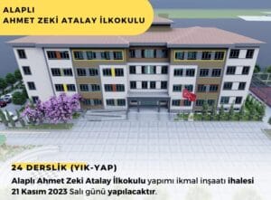 Alaplı Ahmet Zeki Atalay İlkokulu ihalesi salı günü yapılacak
