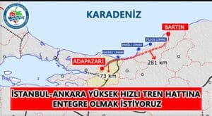 İSTANBUL-ANKARA YÜKSEK HIZLI TREN HATTINA ENTEGRE OLMAK İSTİYORUZ!