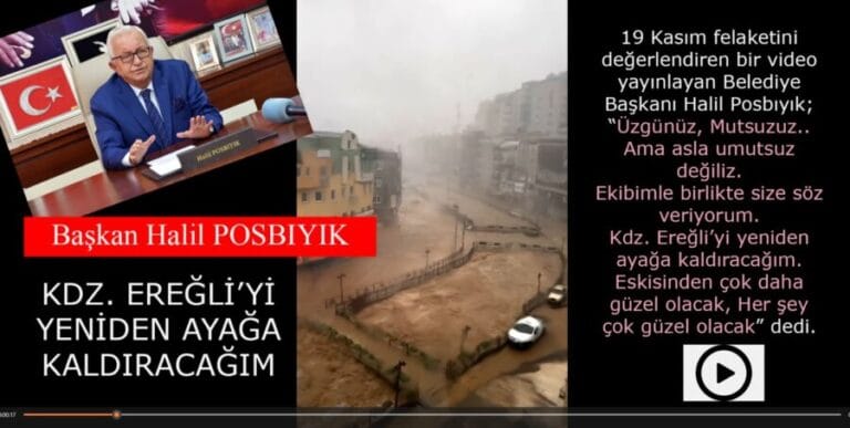 BAŞKAN POSBIYIK, 19 KASIM FELAKETİNİ DEĞERLENDİRDİ