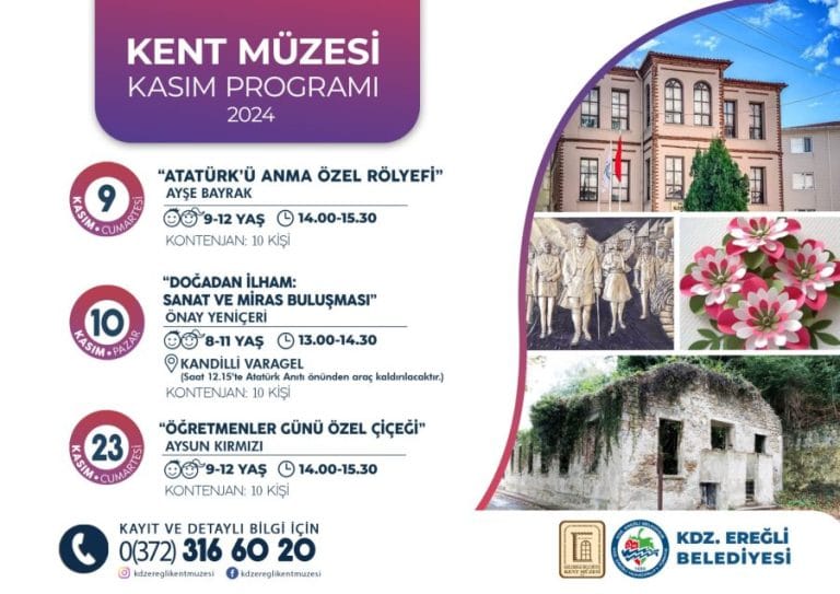 KENT MÜZESİ KASIM AYI ATÖLYE PROGRAMI